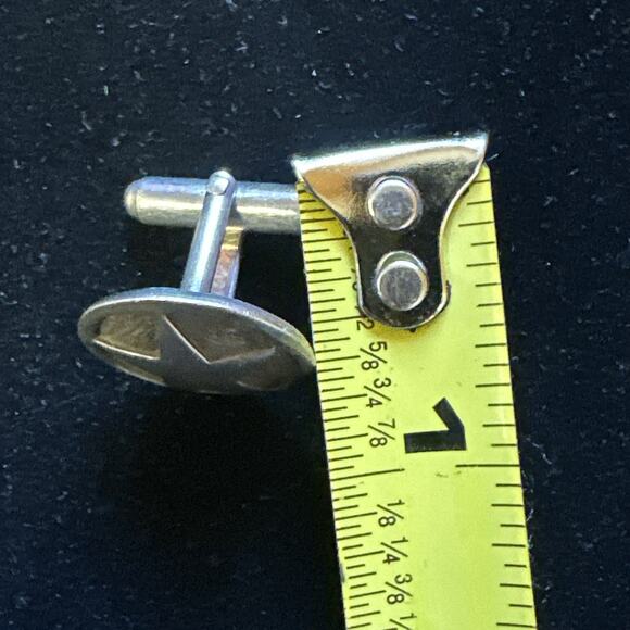 Artist Signed ML Sterling Lone Star Cufflinks Country Western Rodeo Cowboy EUC - Picture 9 of 9